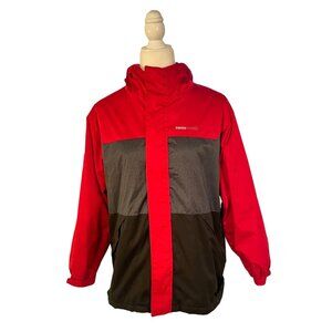 Swiss Tech Boys XL (14–16) Red & Black Hooded Winter Jacket – Warm, Durable, Col